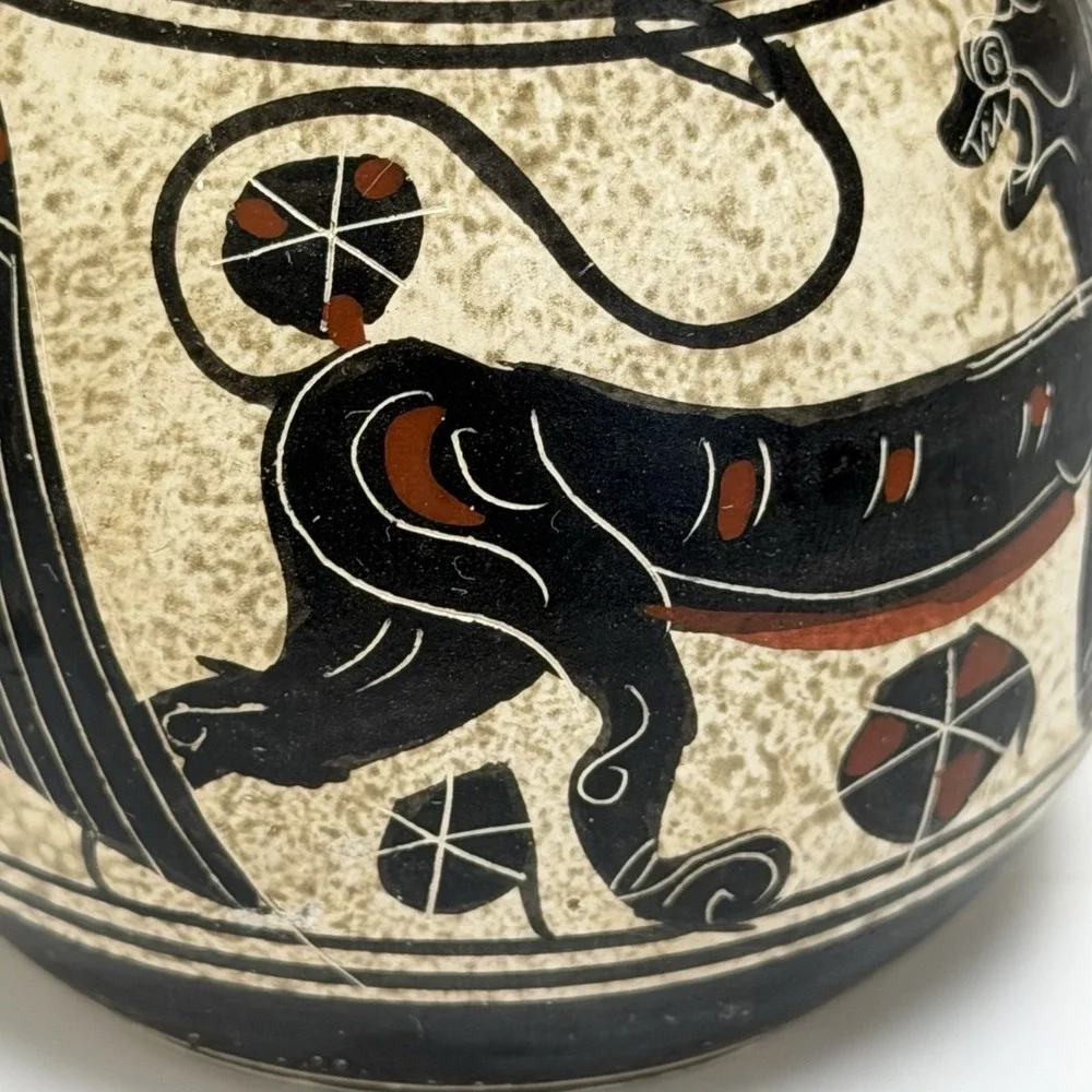 Vintage‎ Museum Reproduction Handmade Greek Pottery Alabastron Corinthian 650 BC